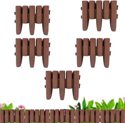 Tuinrand Afscheiding - Decoratieve Strip - Tuin Organiseren - Gereedschapsloos Kliksysteem - 5 Stuks - Zwart