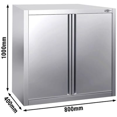 GGM Gastro Edelstahl Wandhängeschrank PREMIUM - 800x400mm - mit Flügeltür - 1000mm hoch