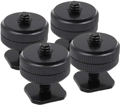 BRENZOOS - Draagbare Camera Hot Shoe Mount - Statief Schroef Adapter - Eenvoudige installatie - Aluminium - Geschikt voor Camera Rig - Compact...