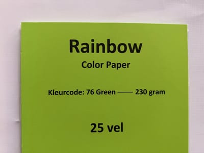 Rainbow kl-76 Groen 25 vel 230 gram (!) papier