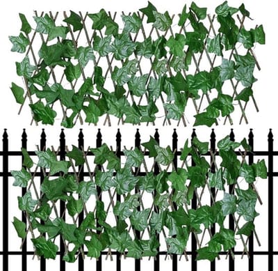 Home & Marker - 2 Stuks - Uitschuifbare Tuinafscheiding - Kunsthaag - Tuinscherm - Balkonscherm - Tuinscherm Uittrekbaar - Balkon Scherm - Tuin Scherm - 30x80 cm - GREENFENCE