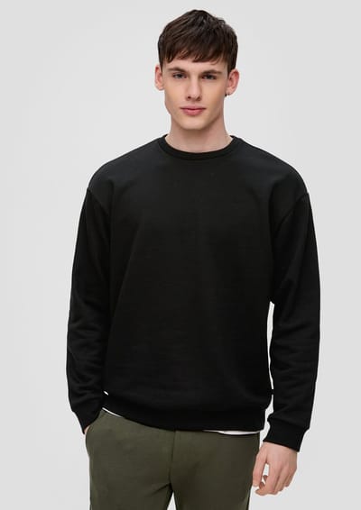 Q/S designed by - Sweater - Maat S - Mannen - ZWART - katoen