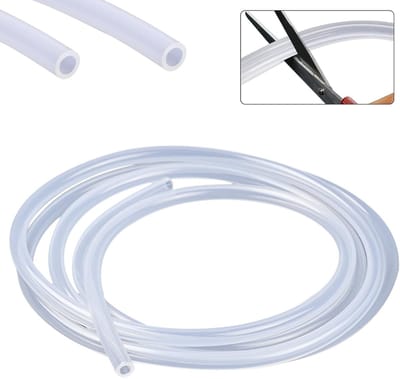 Siliconen slang van 5 meter met 10 mm binnen- en 12 mm buitendiameter, geschikt voor lucht, olie en wateroverdracht in huishoudens en industrie, transparant en duurzaam