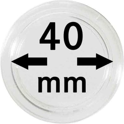 Lindner Hartberger muntcapsules Binnendiameter Ø 40 mm (10x) voor penningen tokens capsules muntcapsule Geschikt voor: 1 OZ China Panda Britannia Mexican Libertad Zilver