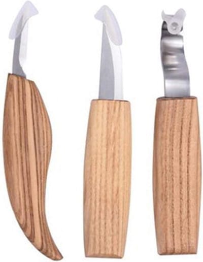 Carving Tools Kit 3 in 1 Whitling Woodworking Meisel Set - Hout Carving Haak Knife - Whitling Knife - Chip Carving Detail Knife - Carving sculptuur DIY Crafting