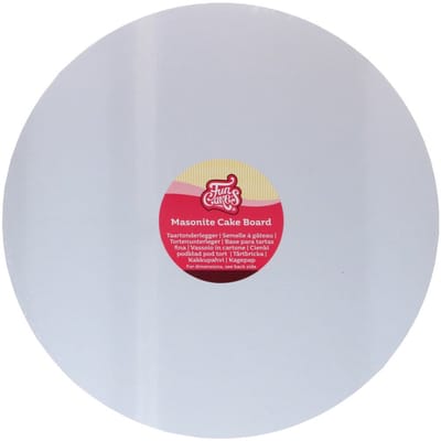FunCakes Cake Board Masonite Rond - Wit - Ø25 cm / 5 mm - Taartonderlegger - Taartkarton
