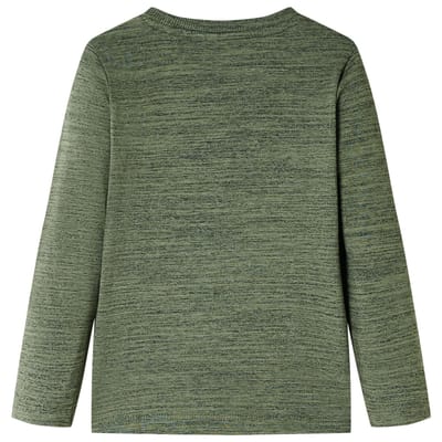 vidaXL Kindershirt met lange mouwen 104 gemêleerd kakikleurig
