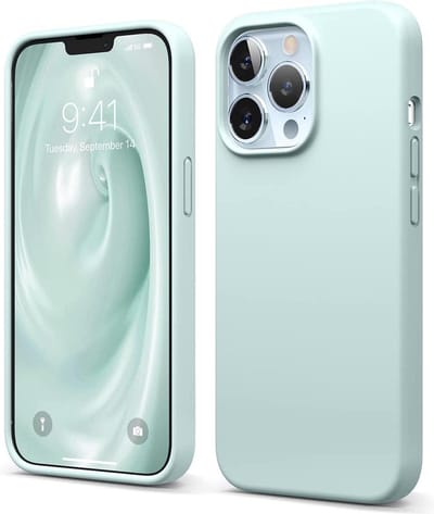 HB Hoesje Geschikt voor Apple iPhone 13 Pro - Turquoise - Siliconen Back Cover