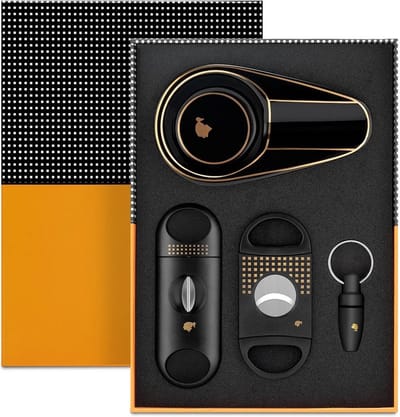 Cohiba - sigarenknipper - sigarenasbak - luxe set - zwart - sigaar cadeau box