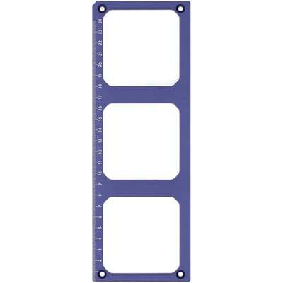 Boîte de câblage type 86 Modèle 3 trous Alliage d'aluminium Boîte de fond de prise Modèle de rainurage pour armoire blue