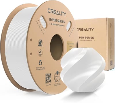 Creality Hyper PLA Filament - Wit - 1,75 mm - 1 kg - 3D-printerfilament voor Snel Printen - Kluwenvrij - Sterke Hechting & Uitstekende Overhangprestaties - 3D Printer Filament White
