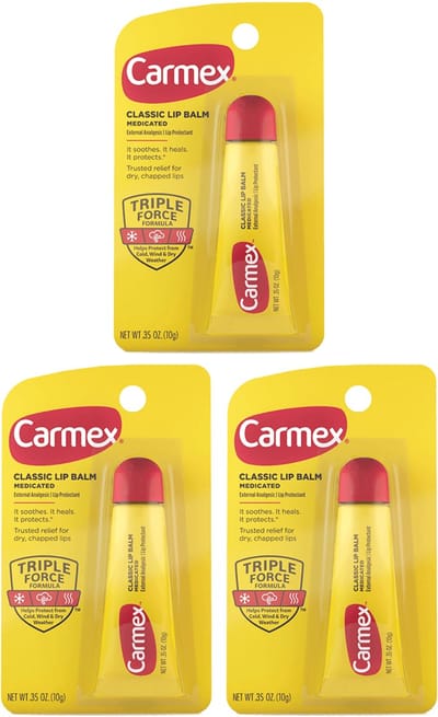 Carmex Classic Medicated - Lippenbalsem - Bescherming tegen kou, 3-pack