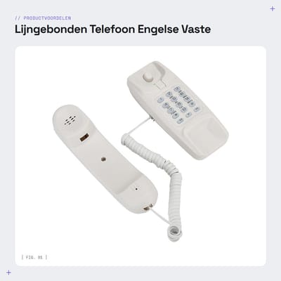 Dailygoods- Lijngebonden Telefoon - Snoergebonden - RJ45 (6P2C) Lijninterface - Wandmontage - Eenvoudige Bediening - Robuust Ontwerp - Vaste Telefoon