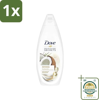 1 x Dove Nourishing Secrets - Douchegel - Kokosolie & Amandel melk - Sulfaatvrij - 250 ml- Douchegel - Kokosolie - Amandelmelk - Natuurlijke Verzorging - Sulfaatvrije Douchegel