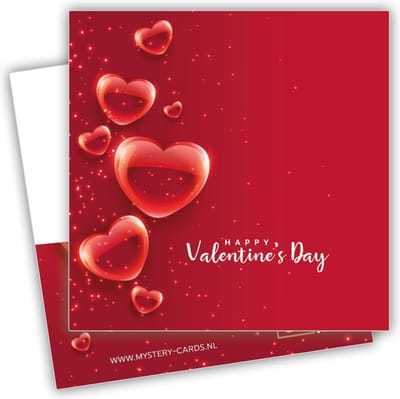 5x Wenskaart | Mystery Card | Happy Valentine's Day | met persoonlijke (video)boodschap