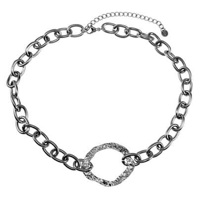 42 tot 49cm Ketting Dames - Gepolijst RVS - Ovale Schakelketting - Dottilove Ketting - Verstelbaar- Grof-Design