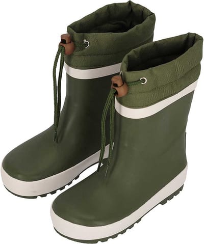 XQ - Regenlaarzen Kinderen - Fleece voering - Khaki - Regenlaarzen met voering - Unisex - Maat 25/26
