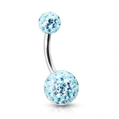 Piercing ferido (met epoxy laagje) 1.6x10x8 - aqua - LMPiercings