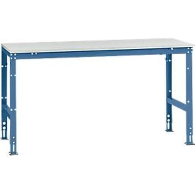 Manuflex basistafel UNIVERSAL Standaard, tafelblad melamine, 1750 x 800, briljantblauw