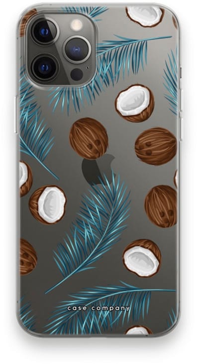 Case Company® - Hoesje geschikt voor iPhone 12 Pro Max hoesje - Kokosnoot - Soft Cover Telefoonhoesje - Bescherming aan alle Kanten en Schermrand