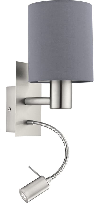 EGLO Pasteri Wandlamp - E27 - Ø 0 cm - Nikkelmat