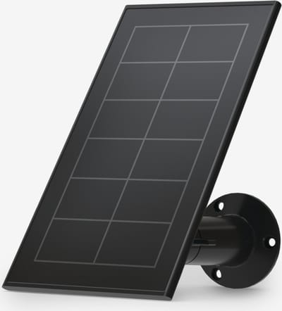 Arlo Zonnepaneel V2 (zwart) - ZONNEPANEEL - Arlo Gecertificeerd Accessoire - incl. 2,4 m magnetische stroomkabel, verstelbare montage, weersbestendig, camera's 24/7 opgeladen - Compatibel met Arlo camera's & floodlight - VMA5600B-20000S