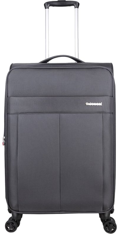 Decent D-UPRIGHT Middelmaat koffer 66x40x27 – Reiskoffer met wielen - Lichtgewicht koffer – Reiskoffer midden - Veilig TSA Cijferslot – Spinner uitbreidbaar trolley - Grijs