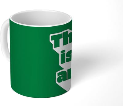 Mok - Koffiemok - This is art - Schaduw - Roze - Mokken - 350 ML - Beker - Koffiemokken - Theemok - Mok met Tekst