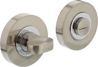 Intersteel Rozet toilet-/badkamersluiting rond chroom/nikkel mat