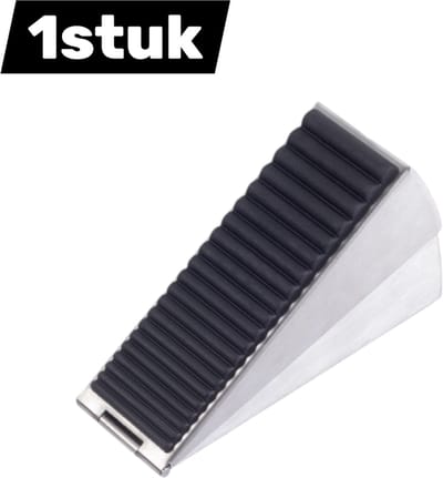 1 stuk - Deurstopper van roestvrij staal, schuifdeurstopper - Deurstopper met hoge weerstand en veer - Deurstopper met antislip-wig