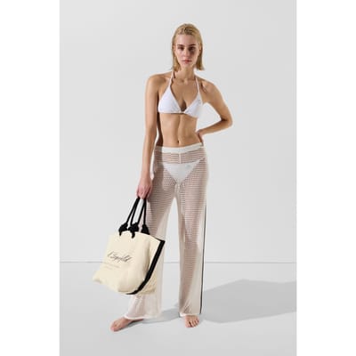 Karl Lagerfeld Hotel Karl Beach Tote Natural Taglia: OS | Borsa di tela Outlet | Donna