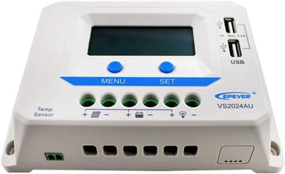 PWM Laadregelaar 20A met LCD en USB voor 12V/24V Zonnepanelen