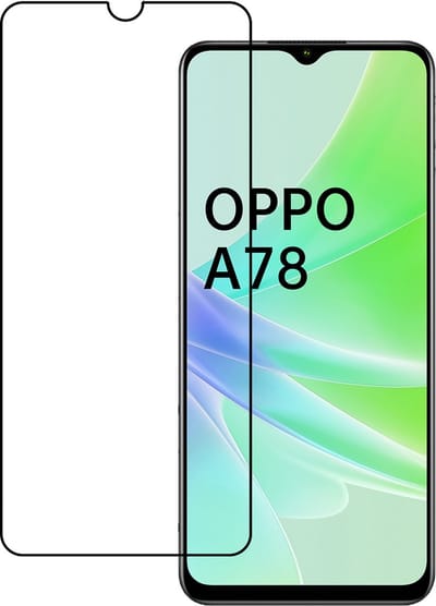 Screenprotector - Geschikt voor OPPO A78 5G - Full Cover - Gehard Glas - Beschermglas - Tempered Glass - Screen Protector