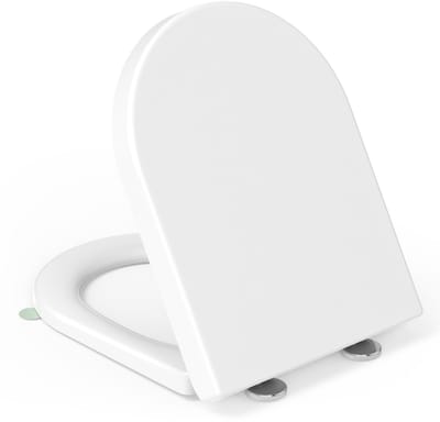 Unyqoos® Wit toiletdeksel met stil softclose mechanisme en snelle reinigingsfunctie