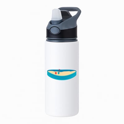 Hacebo® - Zandbak waterfles met rietje zwart - Kind - Kinderen - Speeltuin - speelgoed - zand - water fles - 650ML