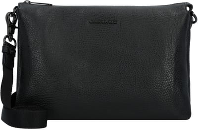 MANDARINA DUCK Leren Schoudertas Mellow Leather Crossover Bag Nero Zwart