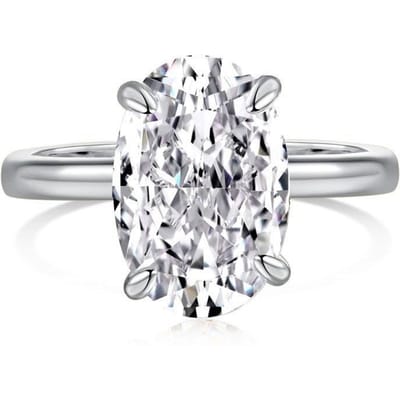 KNOBSPIN 1-4CT Ovaal Geslepen Moissanite Ringen voor Vrouwen GRA Gecertificeerd Diamanten Sieraden Koperen Verlovings Trouwring 8&2ct 7x9mm white