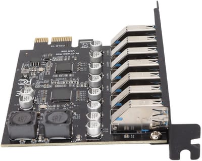 Dailygoody - Naar USB 3.2 Uitbreidingskaart - 7 Poorten - Supersnelle gegevensoverdracht - Compact formaat - Voor Windows en Linux - Ideaal voor ...