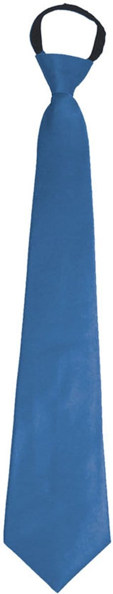 Funny Fashion Carnaval verkleed accessoires stropdas - blauw - polyester - heren/dames