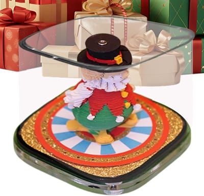 Bureaukalender Circus - Planners Kalender - Dagelijkse Planning - 3D Papiersculptuur - 9.3 x 9.3 x 7.4 cm - Multicolor