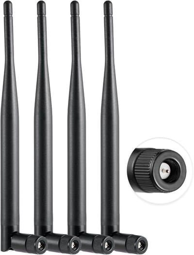 WiFi Antenne - Dubbele Band Antenne - Signaal Verbeteren - 5dBi Versterking - 19.5CM - Zwart