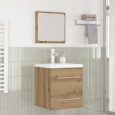 vidaXL - Badkamermeubel - Set - 2 - st - Artisan - Eiken - Bewerkt - hout