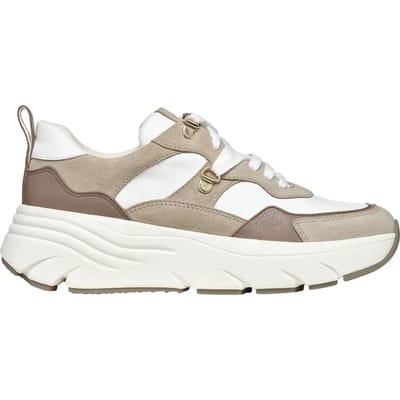 GEOX DIAMANTA DAMES Sneakers - WIT/BEIGE - Maat 35