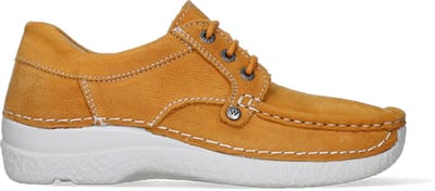 Wolky Veterschoenen Seamy Up oranje nubuck