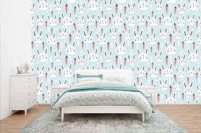 Behang - Fotobehang Konijn - Dieren - Kind - Breedte 400 cm x hoogte 240 cm