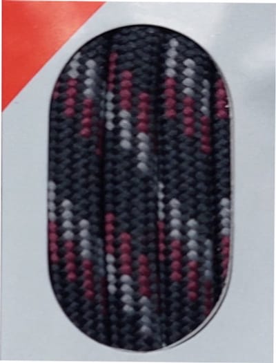 Bob Veter - Zwart/Bordeaux/Grijs - Extra Dik Rond - Lengte 90 cm - Dikte 5 mm - Bergschoen - Wandelschoen - Schoenveter