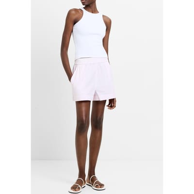 French Connection Seersucker Stripe Short Bubblegum Pink/white Maat: XS | Korte Broeken Outlet | Dames | Roze