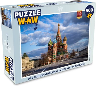 Puzzel De Basiliuskathedraal in Moskou in Rusland - Legpuzzel - Puzzel 500 stukjes