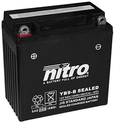 Onderhoudsvrije 12V 9AH Gel Batterie YB9-B voor Scooters en Bromfietsen