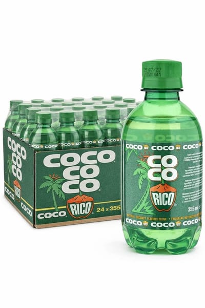 Coco Rico Coconut Soft Drink – Natuurlijk Kokosdrank – 24 x 355 ml – Voordeelverpakking
